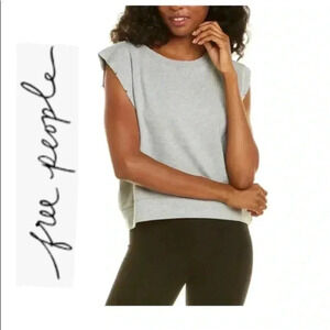 Free People Gray Muscle sleeveless Sweatshirt